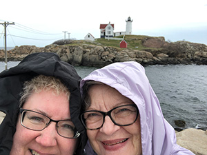 Jocelyn and Melody at Nubble Lighthouse