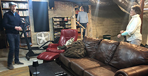 Mark, Karen and Melody in the Media Room